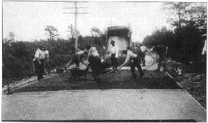 First patented asphalt pavement - July 1921